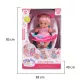 MONI Baba 36 cm-es szett etetőszékkel, tányérral