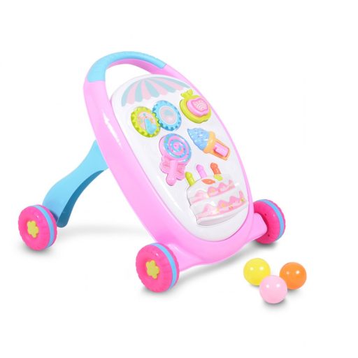 MONI Music baby walker járássegítő sütis pink