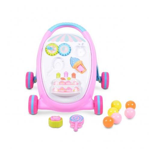 MONI Music baby walker járássegítő sütis pink