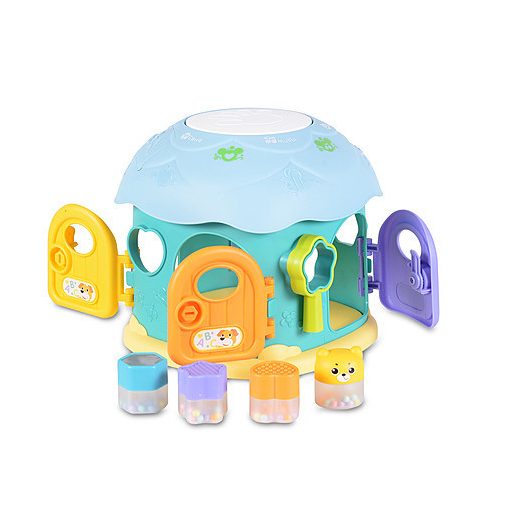 Műanyagjáték gombaház formaberakó kék