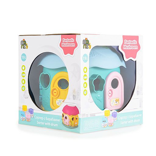 Műanyagjáték gombaház formaberakó kék