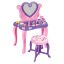 Pilsan smink asztal, szépségszett make up asztal+szék pink/lila