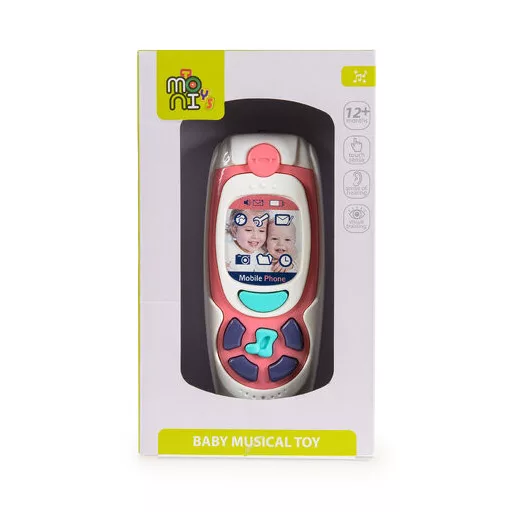 Moni toys műanyag baby telefon pink