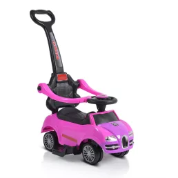 Moni rider beülős autó tolókarral pink