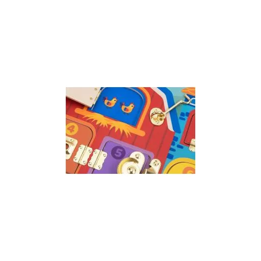 CANGAROO Tooky toy reteszes montessori fa tábla tk044