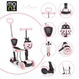 Moni lollipop roller üléssel katicás pink