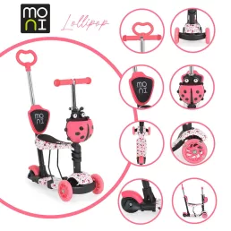 Moni lollipop roller üléssel katicás piros