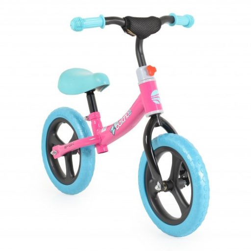 BYOX 2b futóbicikli carbonszálas, 20kgig, emelhető ülés pink/kék