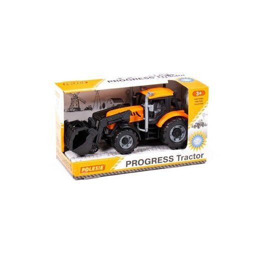 Polesie progress farm traktor 24 cm fekete/sárga