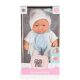 Moni toys baba 20 cm 6126 fehér/kék