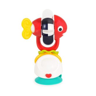 Hola játék etetőszékre 2in1 rágóka piros hal