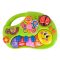 Hola bébijáték, kukac, mosolygós, zenélő, világító gombokkal zöld
