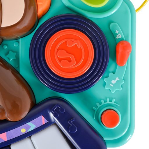 Hola bébijáték, majom, zenélő, világító gombokkal és mikrofonnal