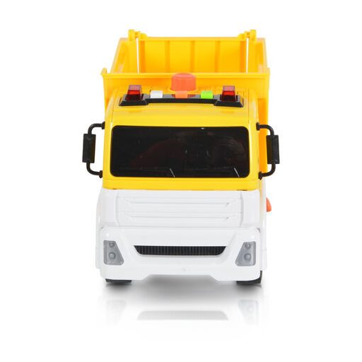 Moni dömper hangokkal, fényekkel 1:12 méret 30cm sárga