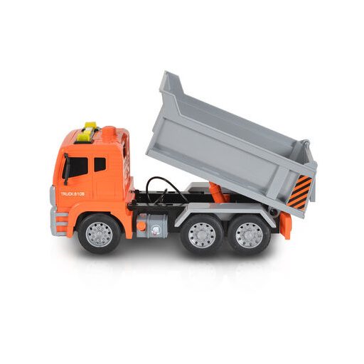 Moni dömper hangokkal, fényekkel 1:12 méret 30cm narancs/szürke