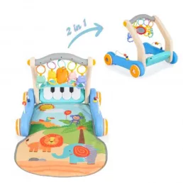 Moni music walker 2in1 járássegítő+játszószőnyeg kék
