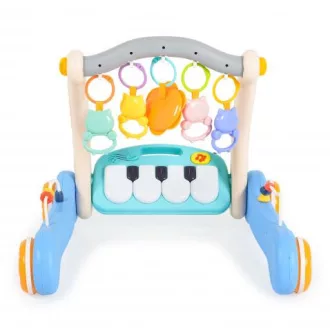 Moni music walker 2in1 járássegítő+játszószőnyeg kék