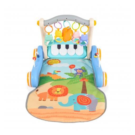 Moni music walker 2in1 járássegítő+játszószőnyeg kék