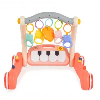 Moni music walker 2in1 járássegítő+játszószőnyeg pink