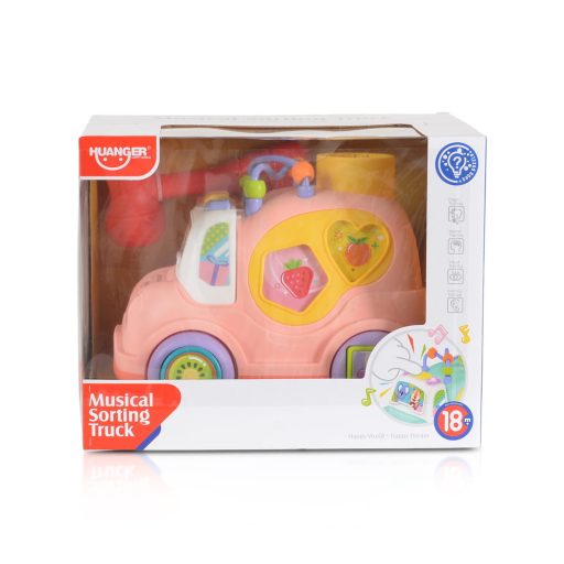 Huanger műanyag zenélő kisautó pink