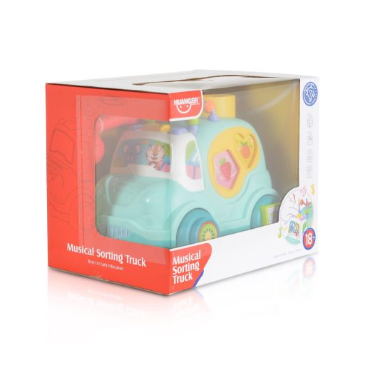 Huanger műanyag zenélő kisautó kék