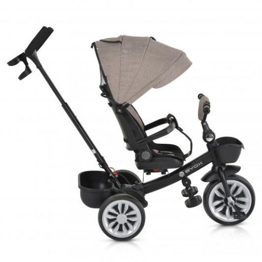 BYOX Space tricikli szülőkaros, 360 fokban forgatható bézs