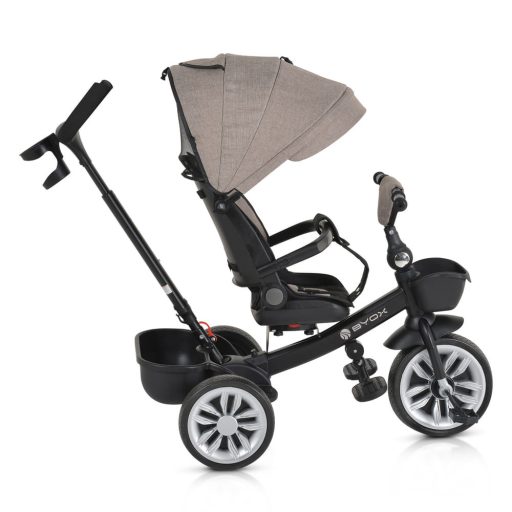 BYOX Space tricikli szülőkaros, 360 fokban forgatható bézs