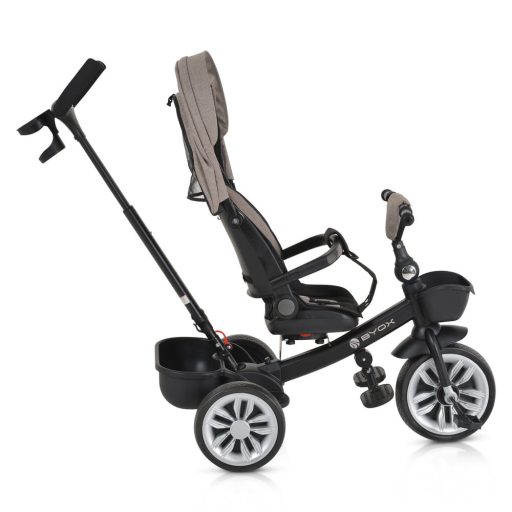 BYOX Space tricikli szülőkaros, 360 fokban forgatható bézs
