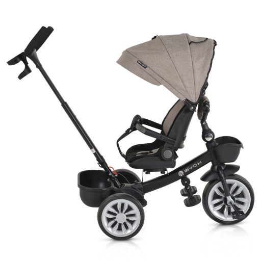 BYOX Space tricikli szülőkaros, 360 fokban forgatható bézs