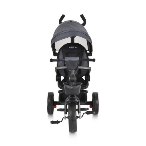 BYOX Space tricikli szülőkaros, 360 fokban forgatható szürke