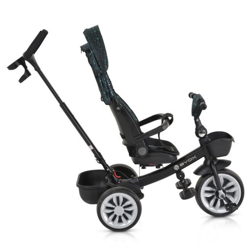 BYOX Space tricikli szülőkaros, 360 fokban forgatható kék