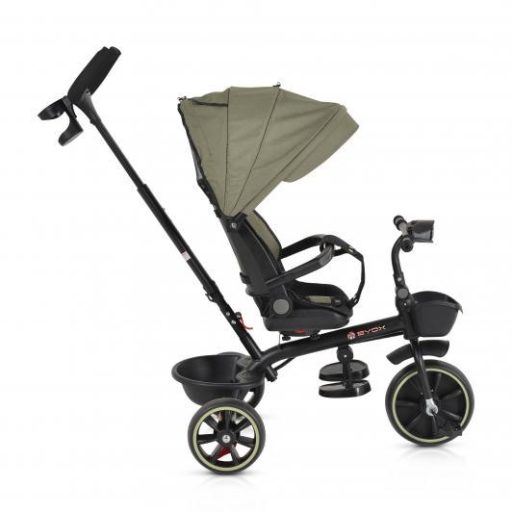 BYOX Summer tricikli szülőkaros, zenél, játék tartókkal zöld