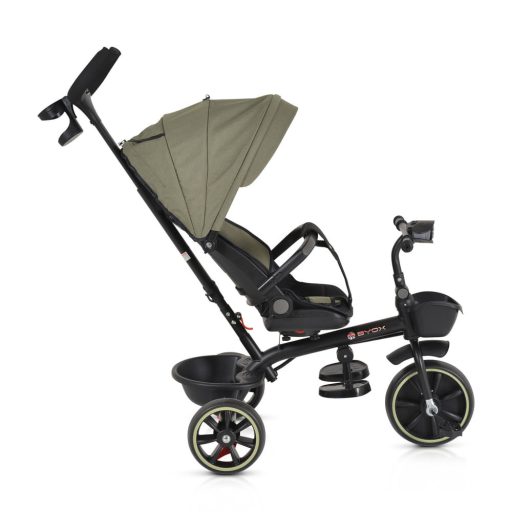 BYOX Summer tricikli szülőkaros, zenél, játék tartókkal zöld