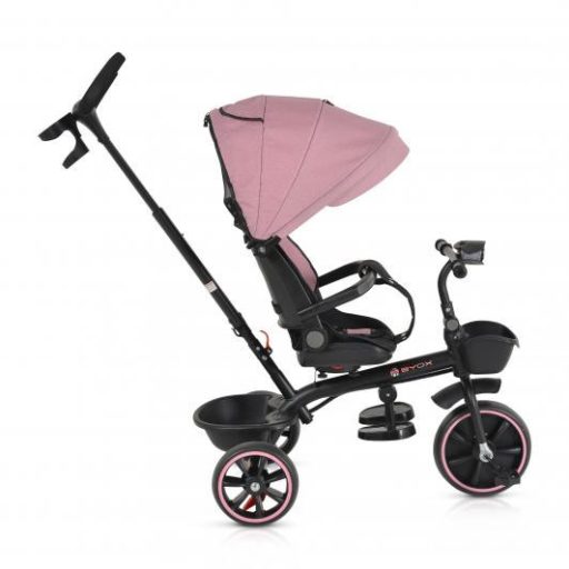 BYOX Summer tricikli szülőkaros, zenél, játék tartókkal pink