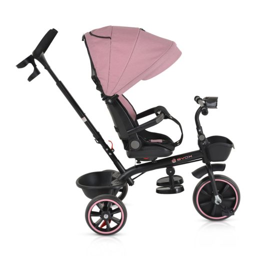 BYOX Summer tricikli szülőkaros, zenél, játék tartókkal pink