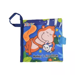 MONI Bébijáték kiskönyv majmos kék