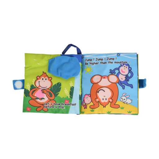 MONI Bébijáték kiskönyv majmos kék