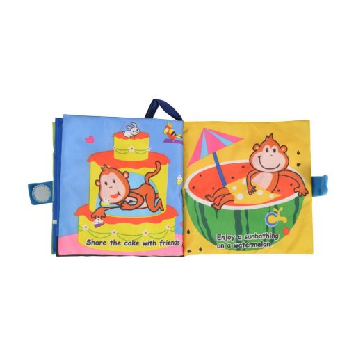 MONI Bébijáték kiskönyv majmos kék