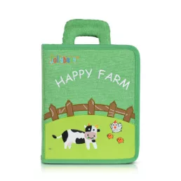 MONI Montessori foglalkoztató könyv textilből happy farm