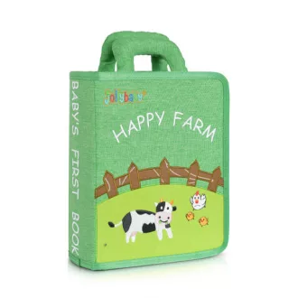 MONI Montessori foglalkoztató könyv textilből happy farm