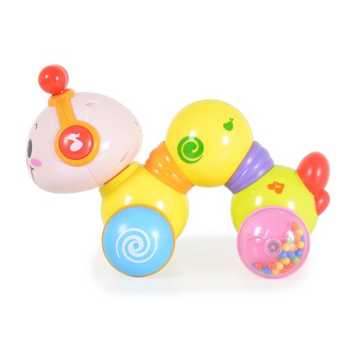 Hola bébijáték vidám mozgó kukac kerekekkel, műanyag