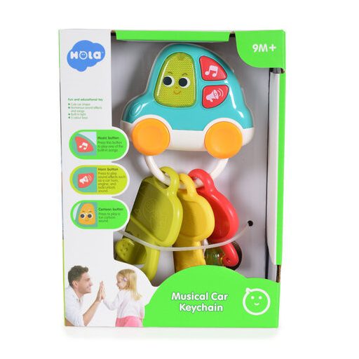 Hola csörgő, zenélő kulcs autós