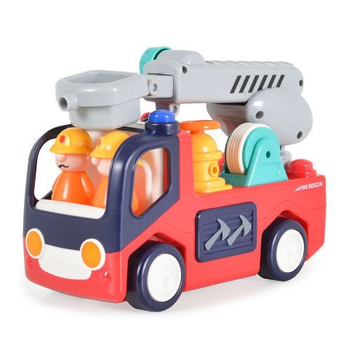 Hola tűzoltó autó hangokkal, fényekkel piros