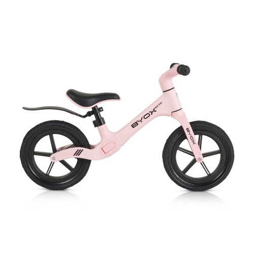 BYOX Next step 12es futóbicikli, sárvédővel, fújható gumi, lábtartó, 50kgig pink