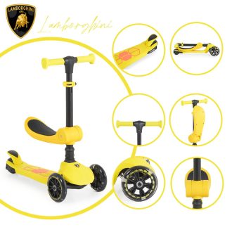 BYOX Lamborghini 2in1 ráülős roller sárga