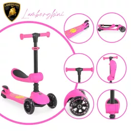 BYOX Lamborghini 2in1 ráülős roller pink