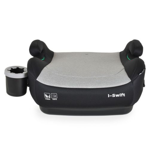 MONI I-swift ülésemelő pohártartóval 125-150cm i-size és isofix szürke