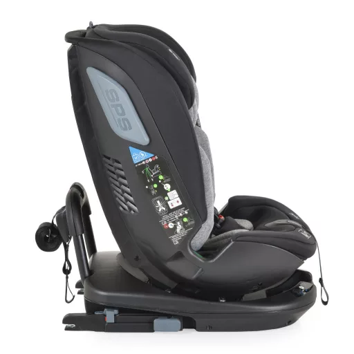 CANGAROO Gravity i-size autós ülés 40-150cm, sps, forgatható talp, pamut huzat szürke