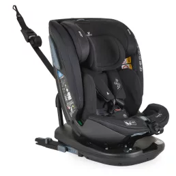   CANGAROO Gravity i-size autós ülés 40-150cm, sps, forgatható talp, pamut huzat fekete
