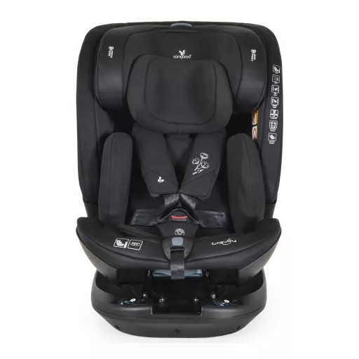 CANGAROO Gravity i-size autós ülés 40-150cm, sps, forgatható talp, pamut huzat fekete